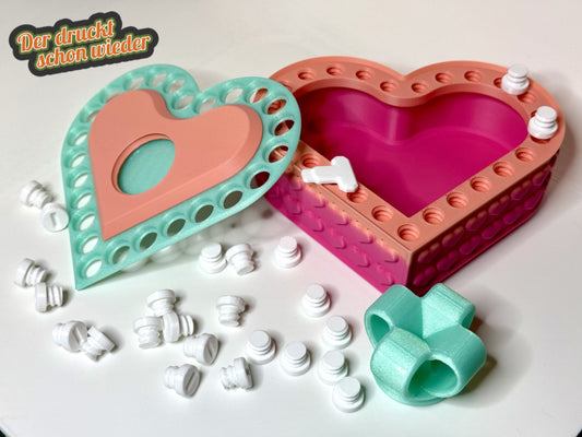 Schraubenbox "Herzklopfen" Frühlings Edition mit 25 Schrauben