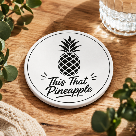 This That Pineapple Untersetzer UV-Druck