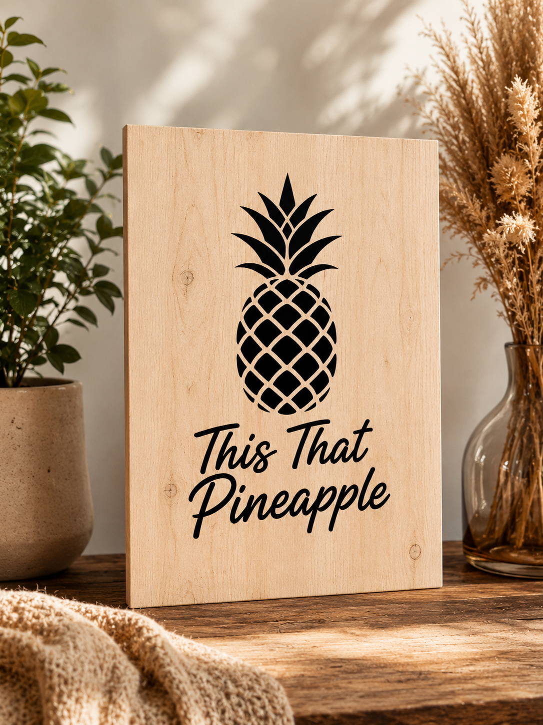 This That Pineapple Holzleinwand UV-Druck